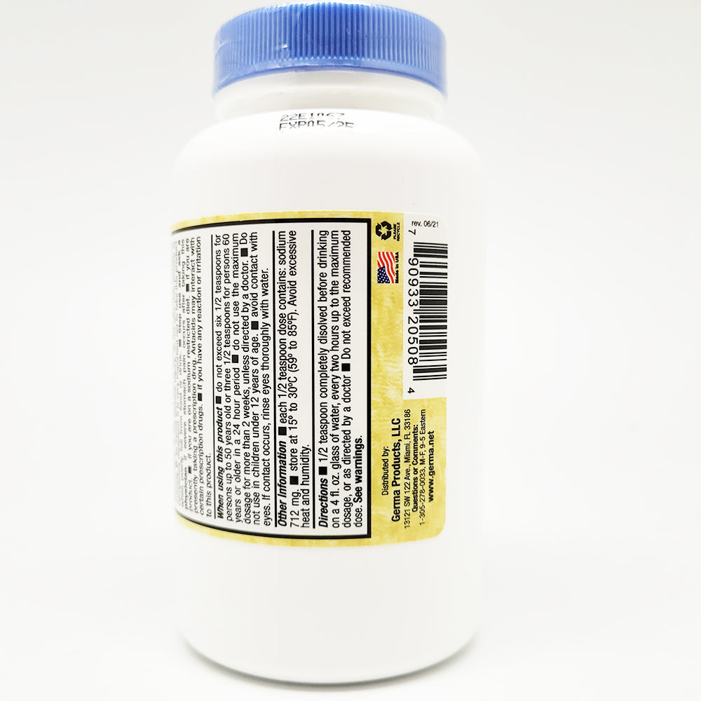 Germa Baking Soda Multi Use,Cleaning/Bicarbonato de Sodio Multi Uso,Limpeza 8oz. Pack of 3