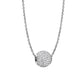 Bering Set. Silver Steel Necklace, Charm and Ear Studs. 414Sparkle-708-Silver