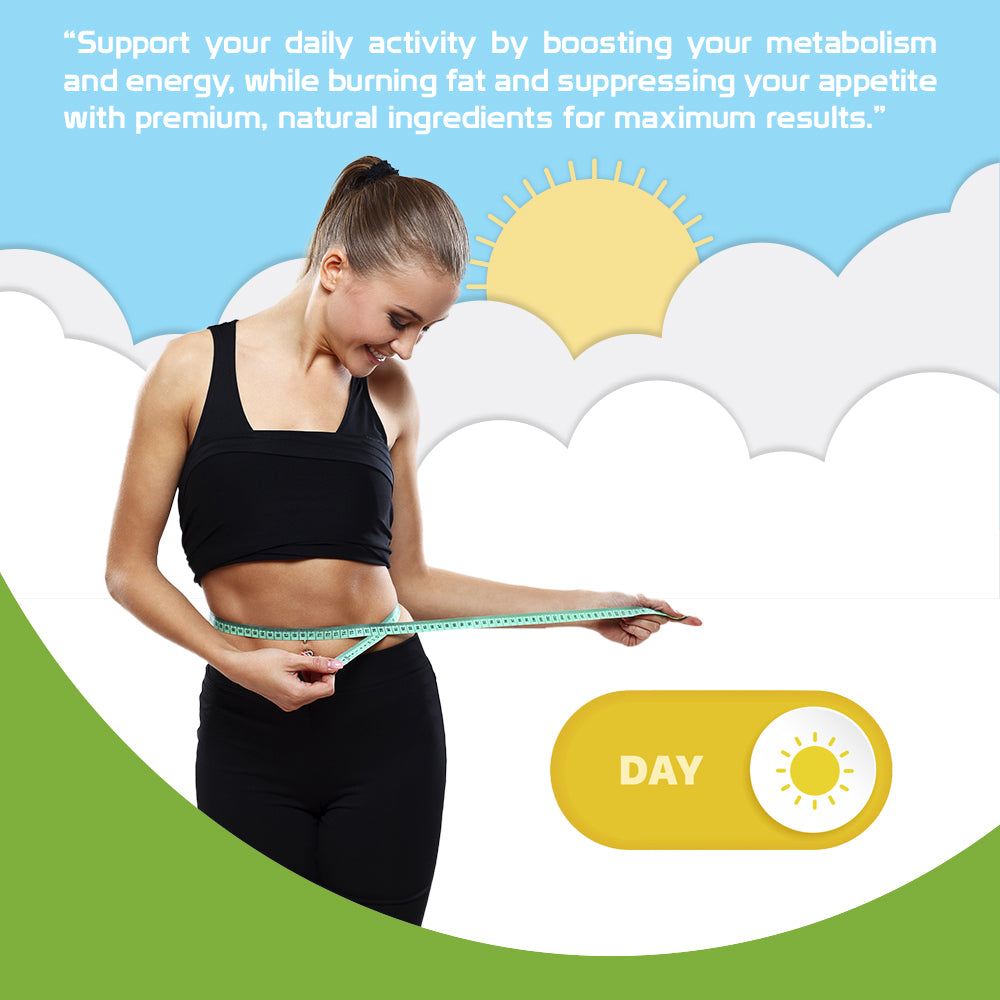 Fat Burner Kit by Health Dose - AM Day Time 120 Capsules & PM Nighttime 60, (Vegetarian Capsules).