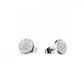 Bering Set. Silver Steel Necklace, Charm and Ear Studs. 414Sparkle-708-Silver