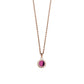 Bering Set. Rose Gold Steel, Purple Crystal Necklace & Ear Studs. 427-707-Purple
