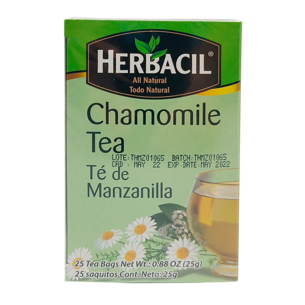 Herbacil Chamomile / Manzanilla Tea 25-Bags 0.88 Oz / 25 g. Pack of 3