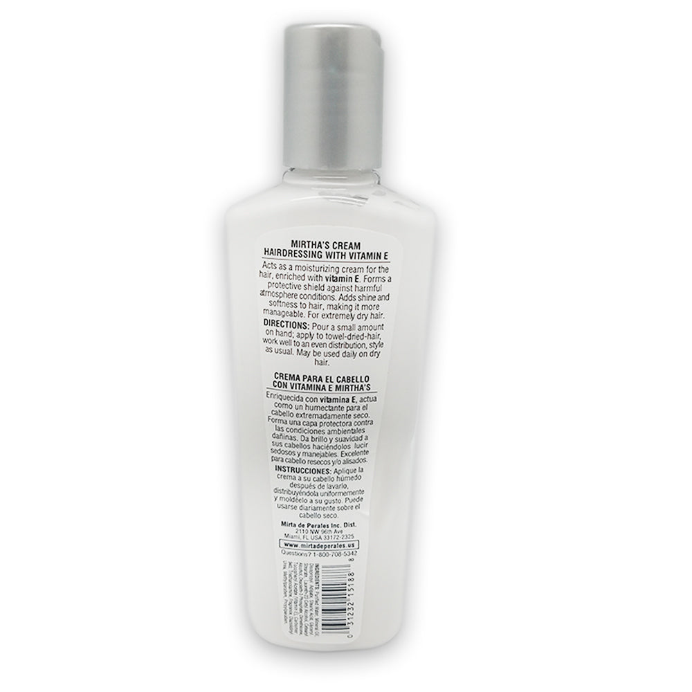 Mirta De Perales Cream Hairdressing Vitamin E, Extremely Dry/Processed Hair 8Oz. Pack of 2
