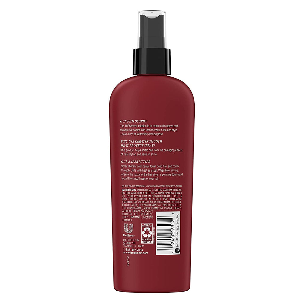 Tresemmé Keratin Smooth Heat Protect Spray. Made With Keratin & Marula Oil. 8 Oz