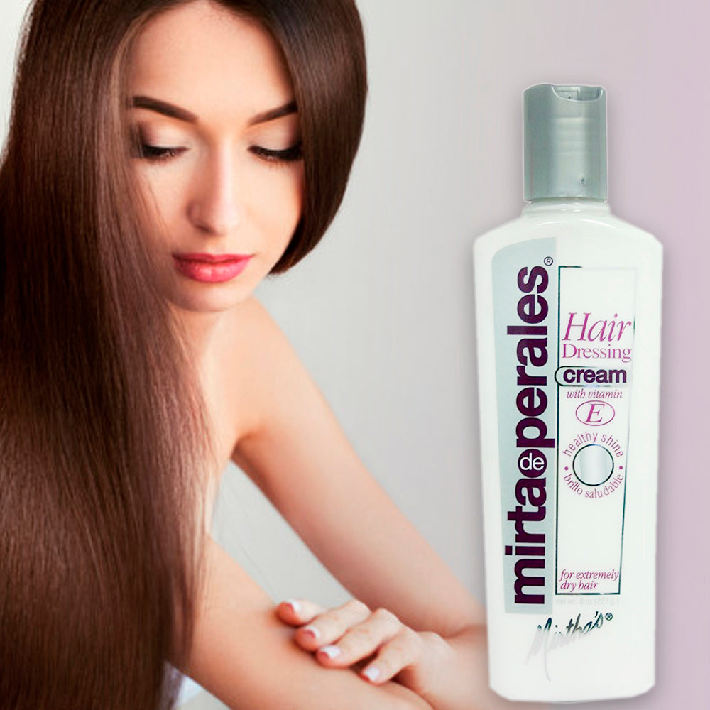 Mirta De Perales Cream Hairdressing Vitamin E, Extremely Dry/Processed Hair 8Oz. Pack of 2