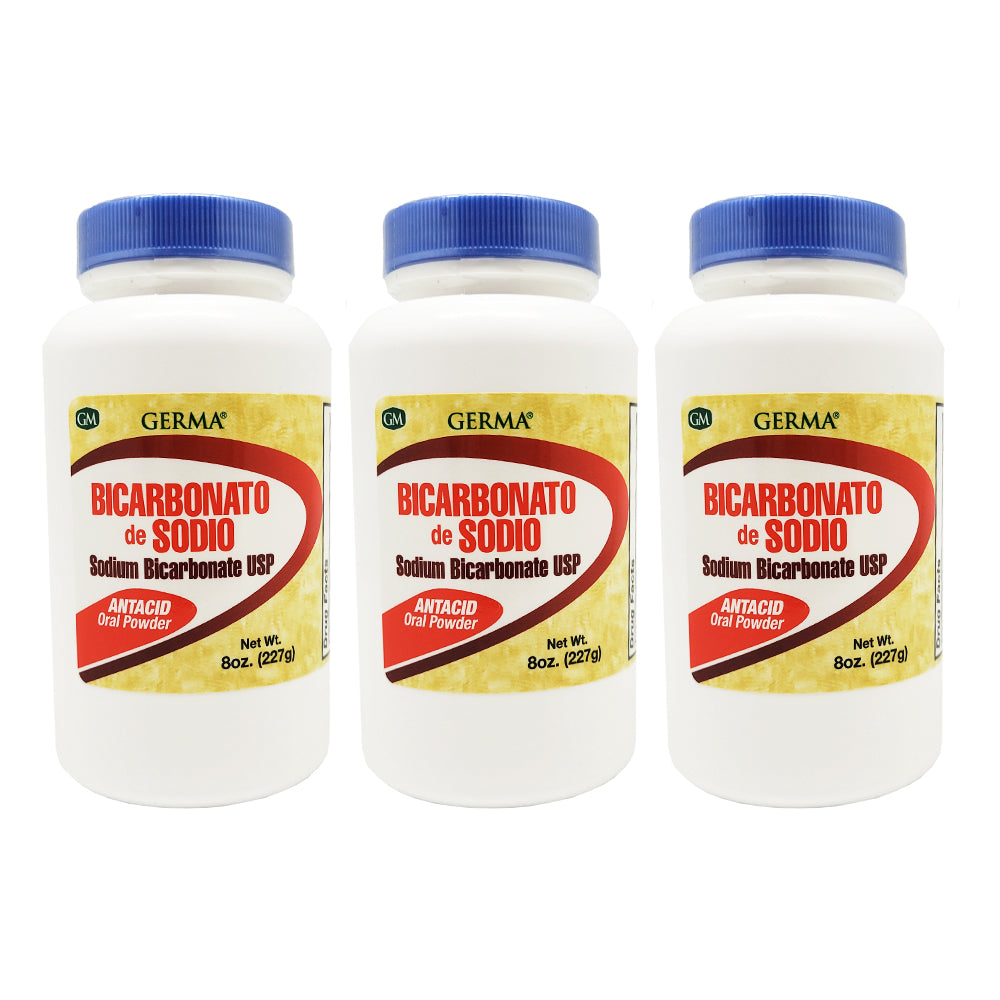 Germa Baking Soda Multi Use,Cleaning/Bicarbonato de Sodio Multi Uso,Limpeza 8oz. Pack of 3