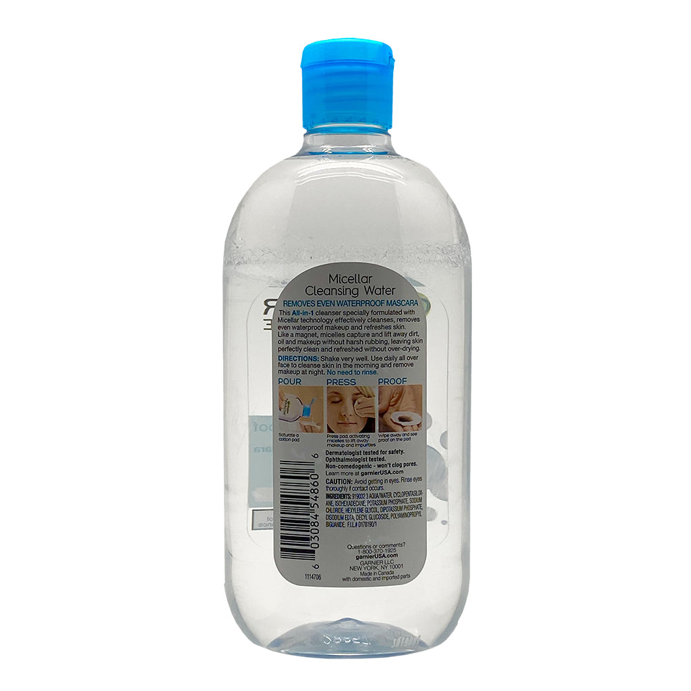 Garnier Micellar Cleansing Water. Oil Infused Makeup Remover. All in 1. 23.7 oz