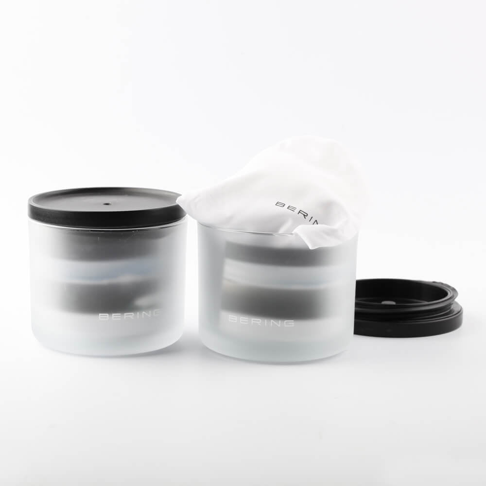 Bering Time Classic. Silver Stainless Steel, Red Dial Women's Watch. 14531-303