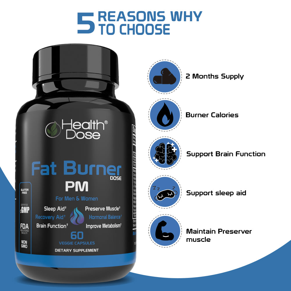 Fat Burner Kit by Health Dose - AM Day Time 120 Capsules & PM Nighttime 60, (Vegetarian Capsules).