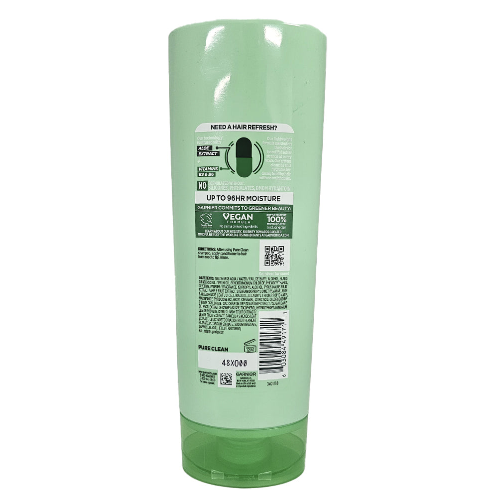 Garnier Fructis Pure Clean Hydrating Conditioner with Aloe Extract, 12 fl oz