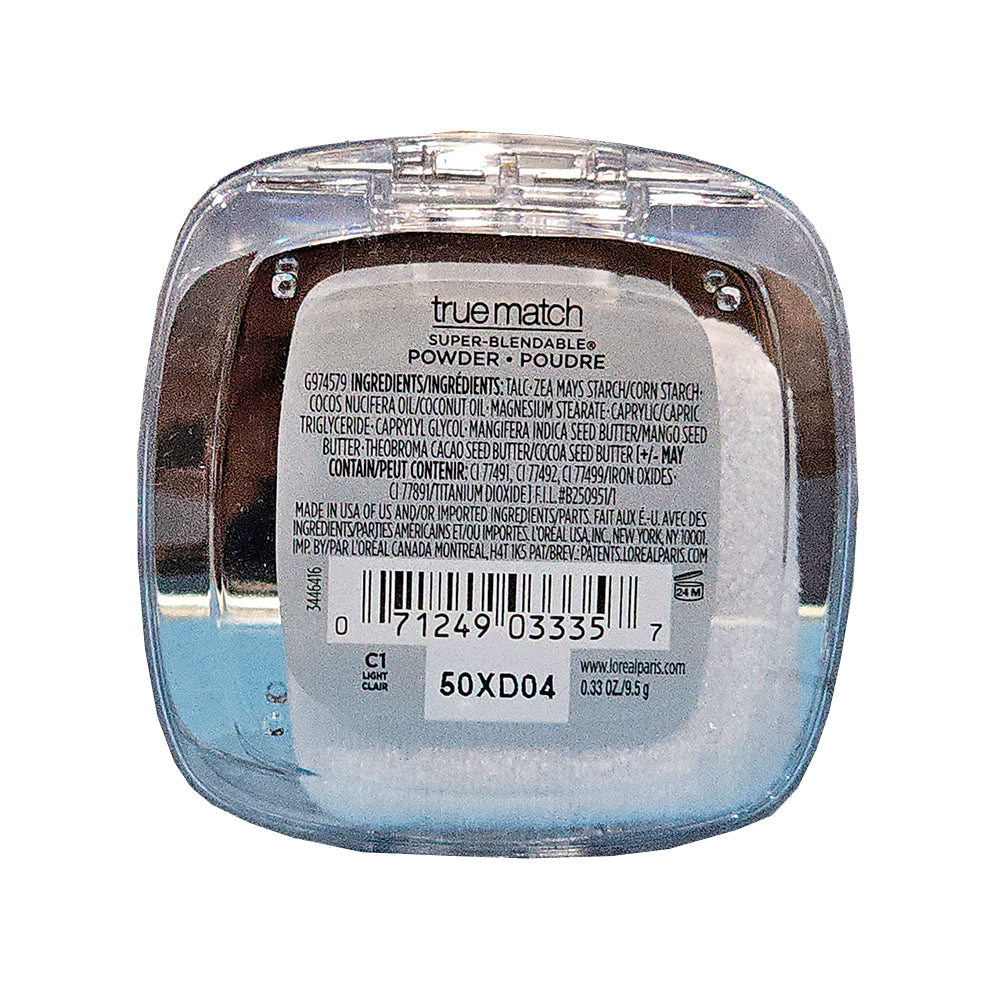 L'Oreal Paris True Match Super Blendable Foundation Powder, C1 Light, 0.33 oz