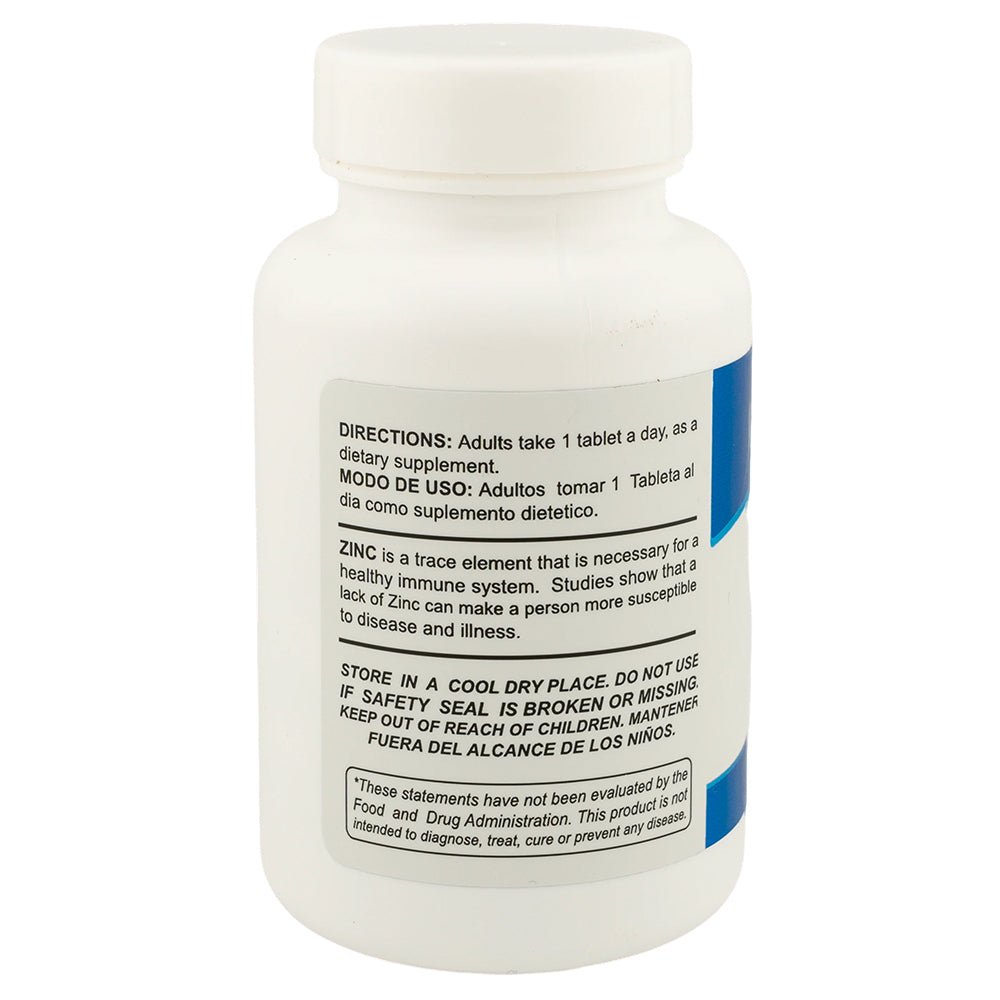 Sunshine Naturals Zinc Gluconate. Strong Immune System Booster. 100 mg. 120 Tabs