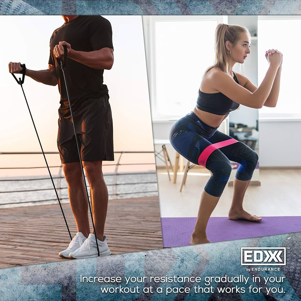 EDX Strap & Loop 7 Piece Resistance Set. Multicolor