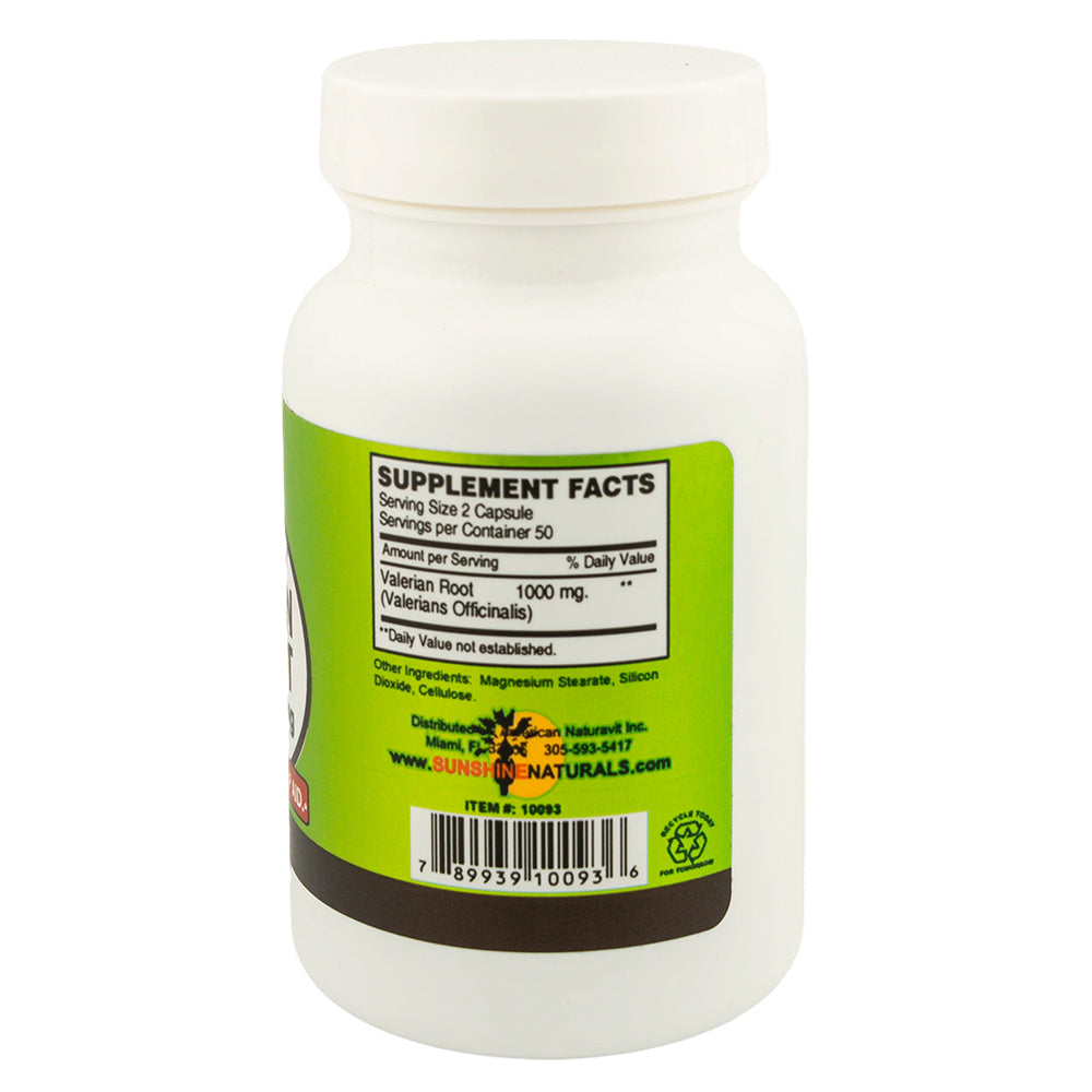 Sunshine Naturals Valerian Root 1000 mg 100 Capsules