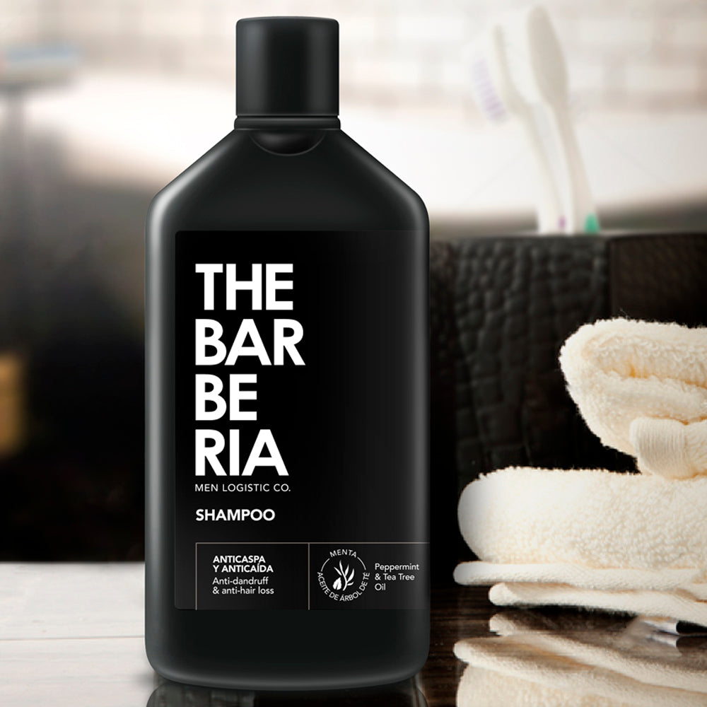 The Barberia Shampoo Anti-Dandruff & Anti-Hair Loss, 10.1 fl oz Tea Tree oil + Biotin & Arginine