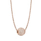 Bering Set. Rose Gold Steel Necklace, Charm & Earstuds. 414Sparkle-708-Rosegold
