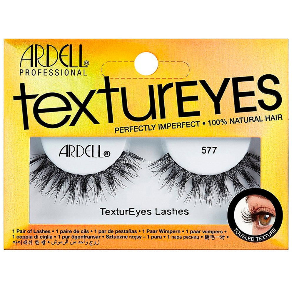Ardell Professional TexturEyes 581 Eyelashes. 100% Natural. Tousled Look. 1 Pair