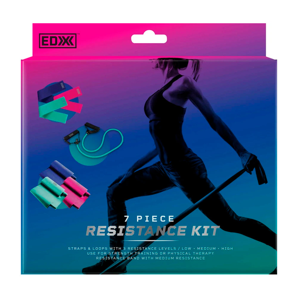 EDX Strap & Loop 7 Piece Resistance Set. Multicolor