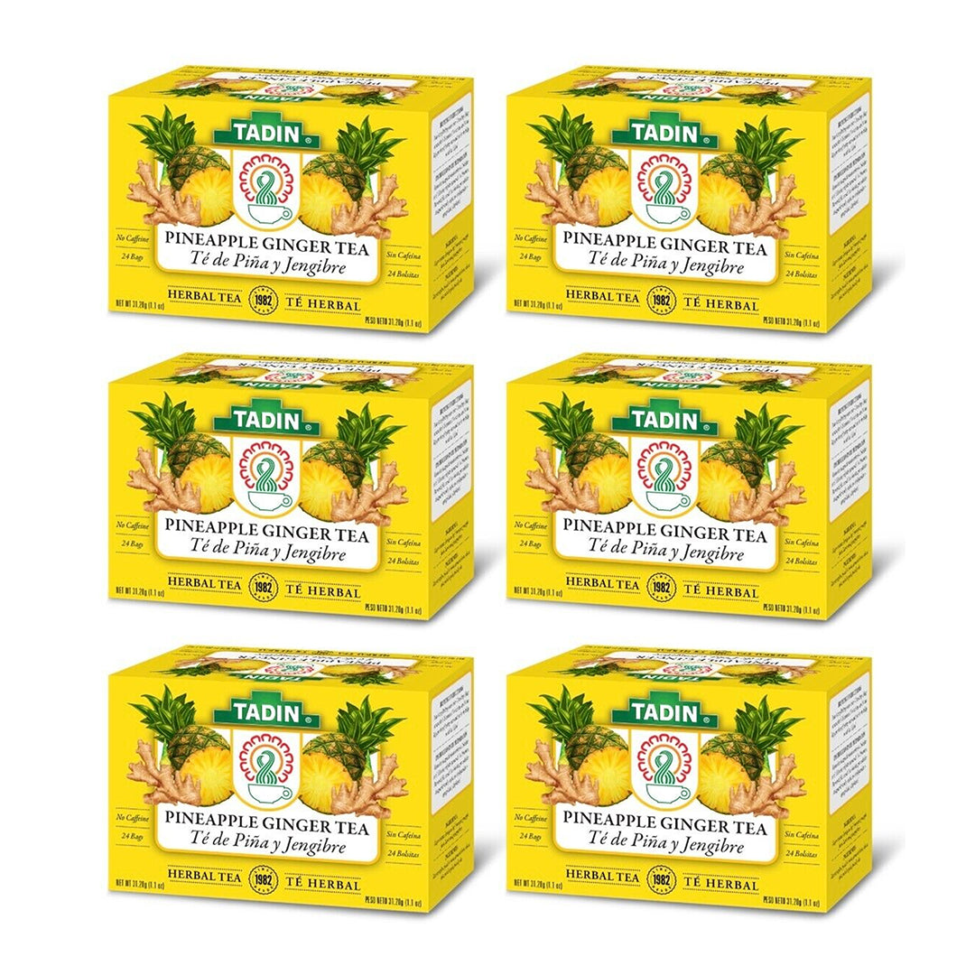 Tadin Tea Pineapple Ginger Herbal Tea Blend. Relaxation Aid. 24 Teabags. 1.1 oz