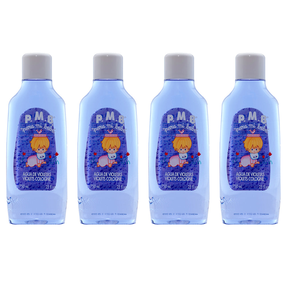 PMB Para Mi Bebe Violet Cologne/ Colonia Violeta 25 oz. Pack of 4