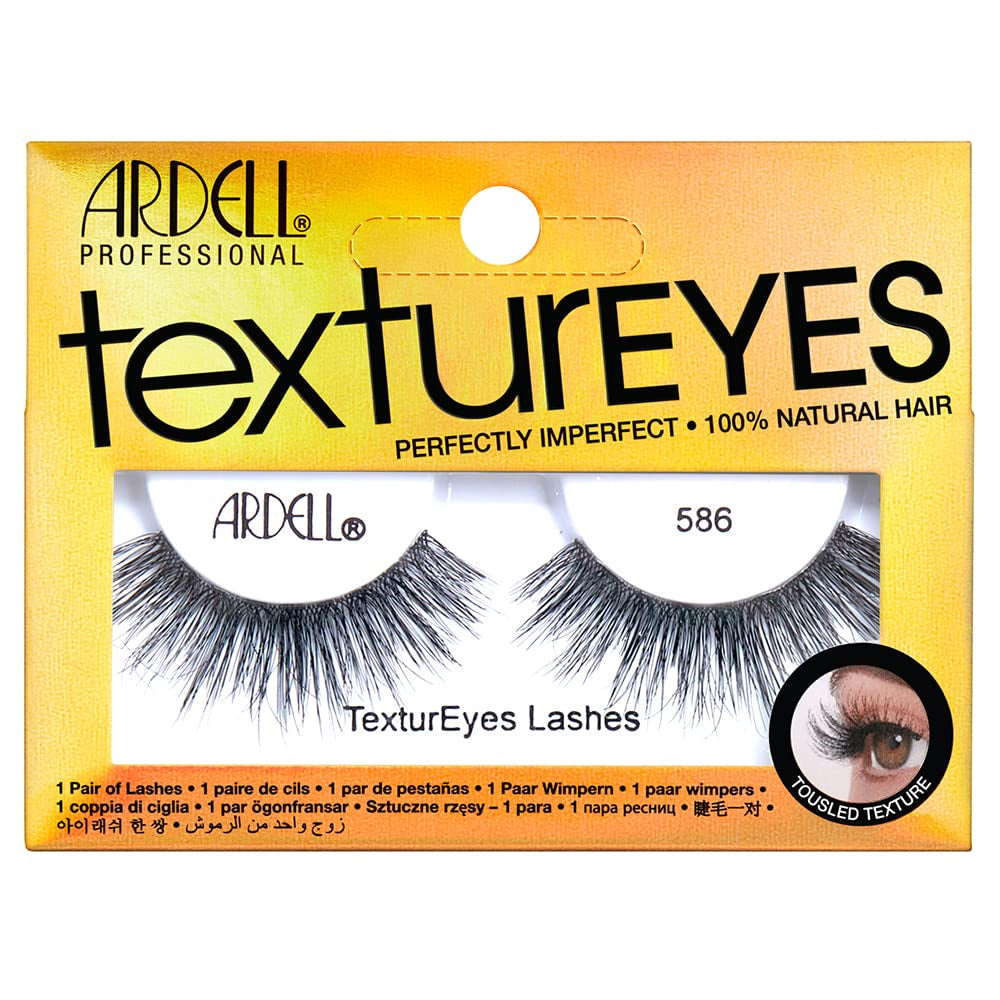 Ardell Professional TexturEyes 581 Eyelashes. 100% Natural. Tousled Look. 1 Pair