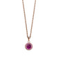 Bering Set. Rose Gold Steel, Purple Crystal Necklace & Ear Studs. 429-711-Purple