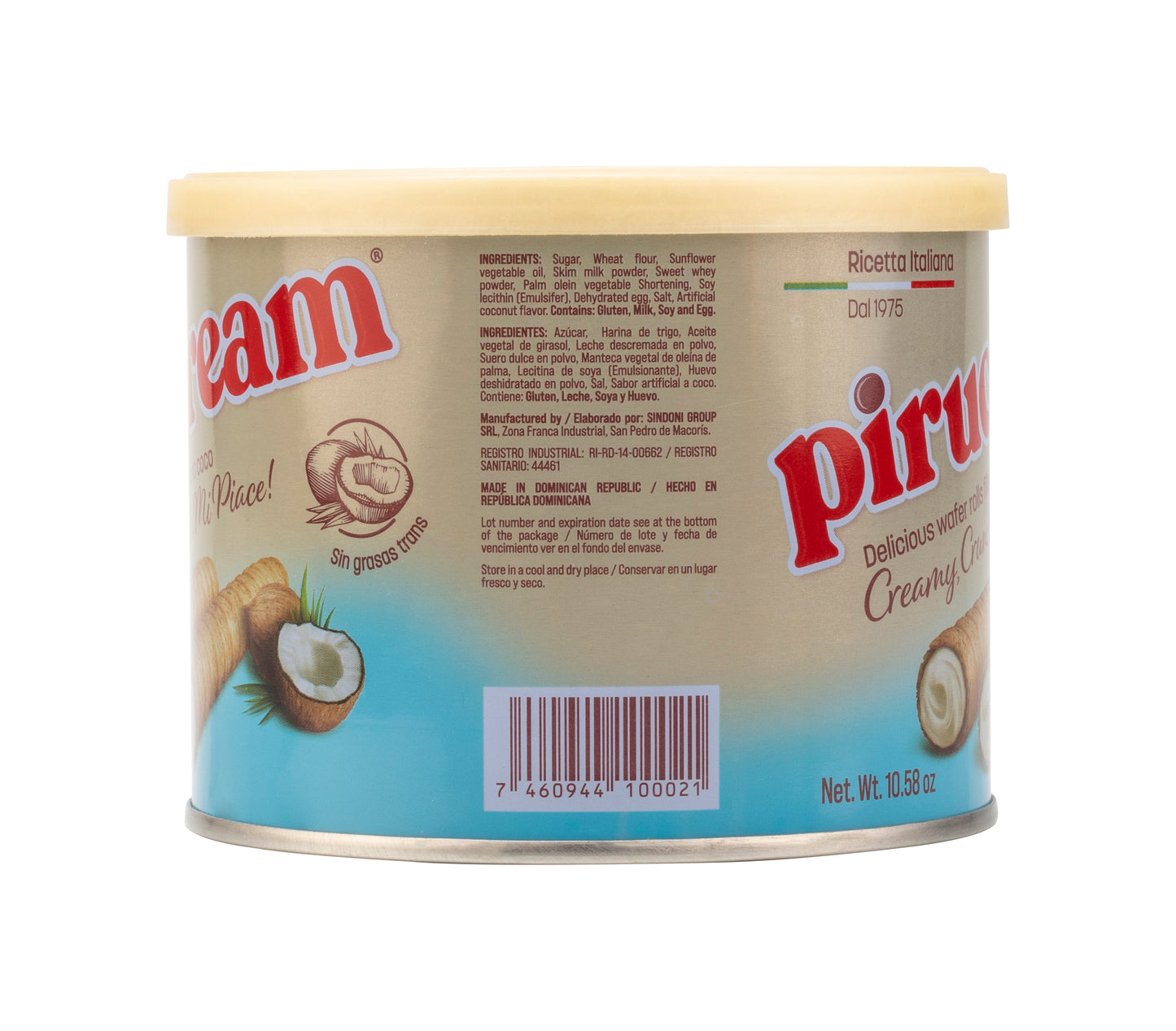 Pirucream Coconut Large Can 10.59 Oz - Pack of 3