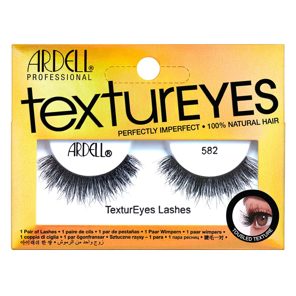 Ardell Professional TexturEyes 581 Eyelashes. 100% Natural. Tousled Look. 1 Pair