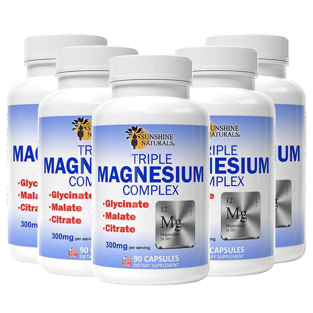 Sunshine Naturals Supplement. Triple Magnesium Complex 300mg x 90 caps