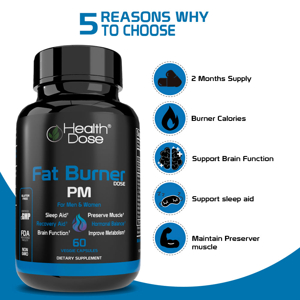 Health Dose Fat Burner - PM Nighttime - Pack of 5