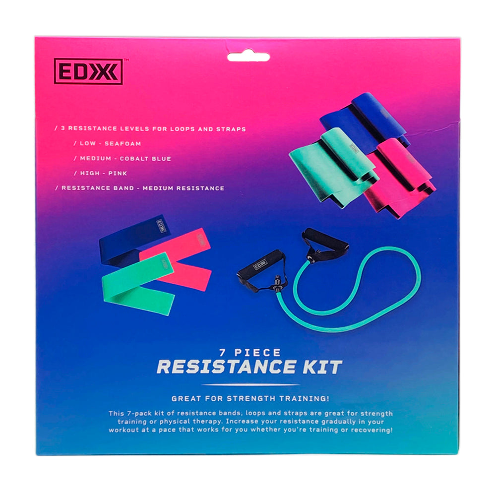 EDX Strap & Loop 7 Piece Resistance Set. Multicolor