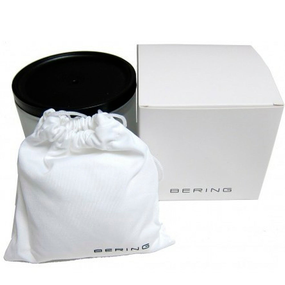 Bering Time Dark Gray Steel Case and Grey Milanese Strap Men's Watch. 32139-222