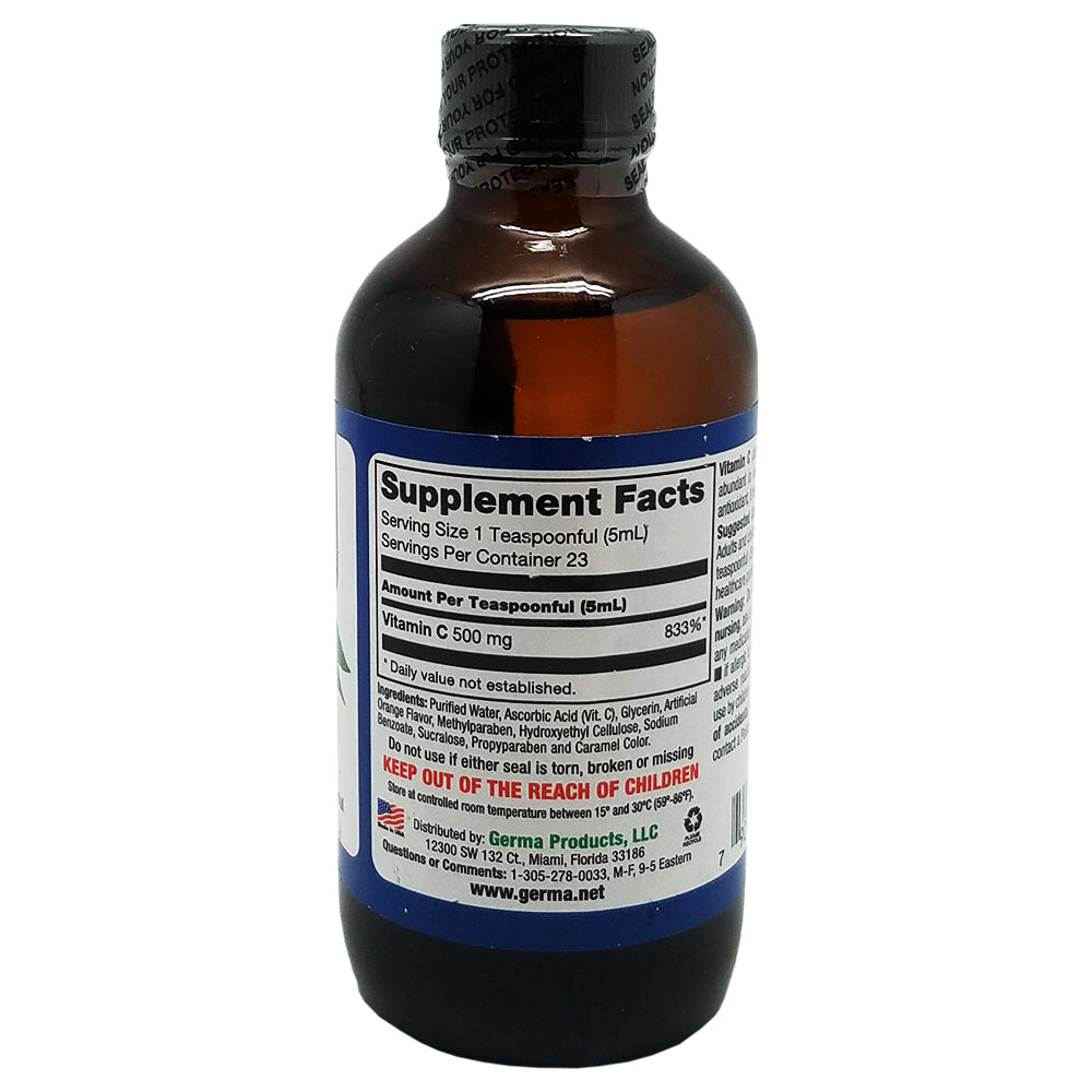 Germa Sugar Free, Liquid Vitamin C / Vitamina C Libre de Azucar 4 Oz - SotoDeals