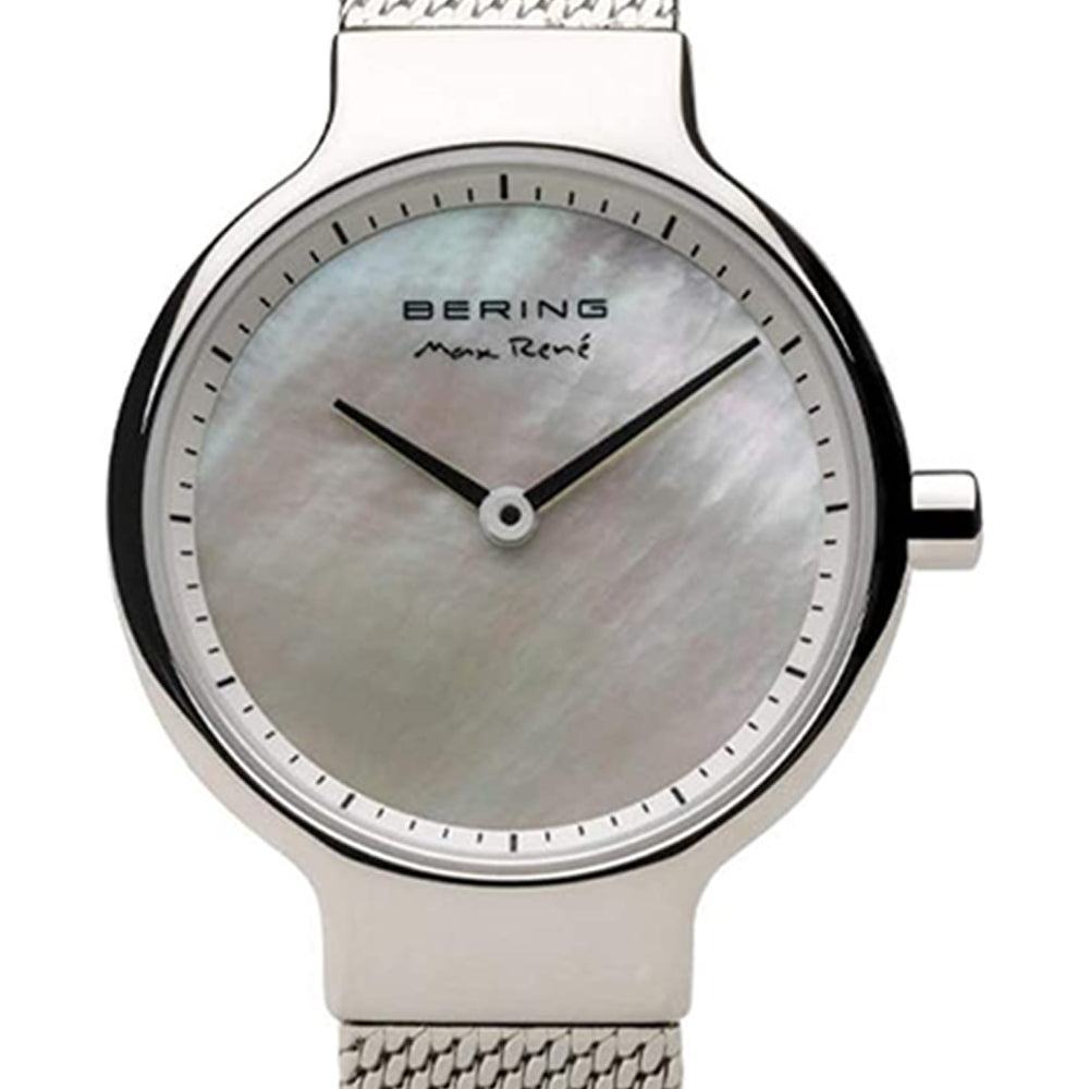 Bering Time Max René Silver Steel Case with Pearl Dial Women's Watch. 15527-004