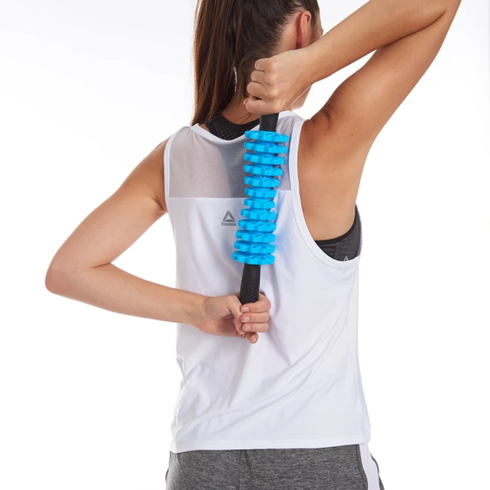 EDX - Customizable 12 Roller Massage Stick. Blue