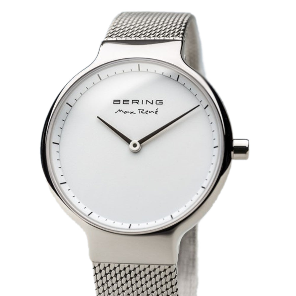 Bering Time Max René Collection Stainless Steel Case and Milanese Bands Women's Watch Silver 15531-004