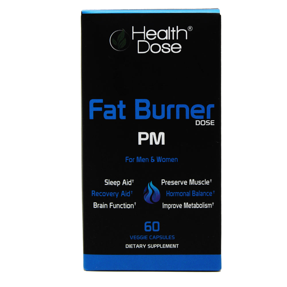 Health Dose Fat Burner PM. Sleep Aid & Brain Function Boost. 60 Capsules