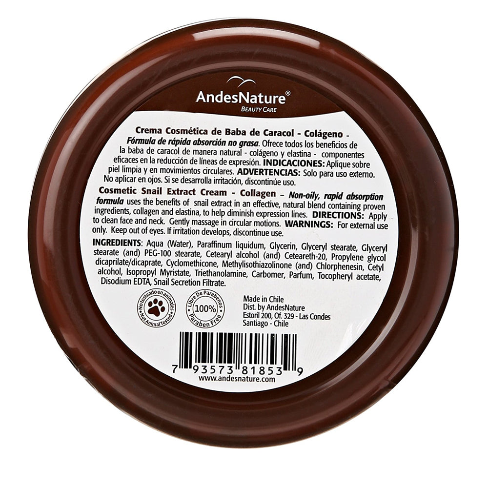 Andes Nature Baba De Caracol Cosmetic Cream, Collagen 5.1 Fl Oz / 150 ml. - SotoDeals