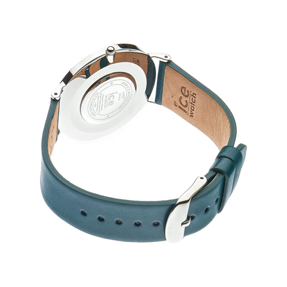 ICE City Tanner Silver Stainless Steel Case and Leather Strap Mens Watch. 001523