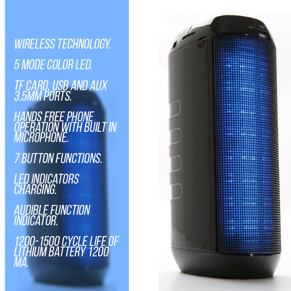 Axxis Speaker Stereo Wireless Portable Wild Chameleon LED