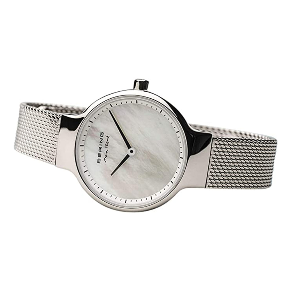 Bering Time Max René Silver Steel Case with Pearl Dial Women's Watch. 15527-004