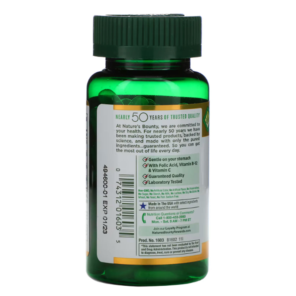 Natures Bounty #1603 Easy Iron 28MG 90CT