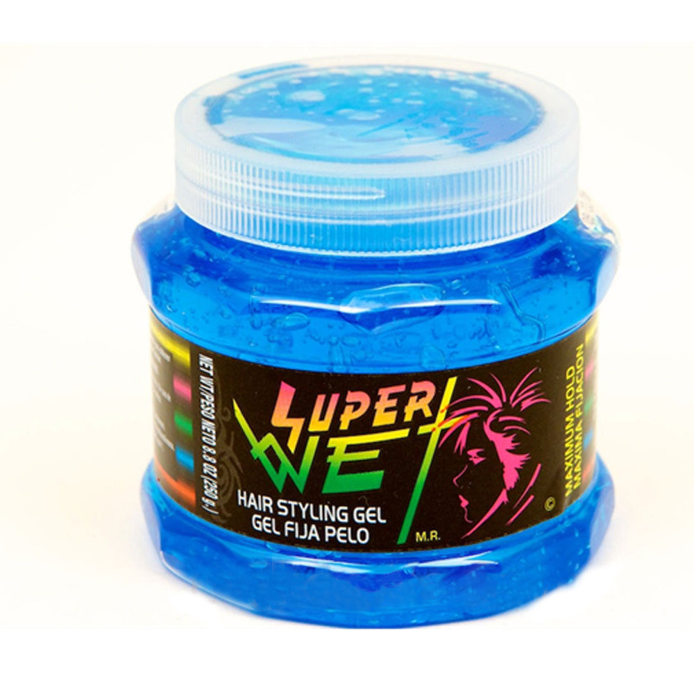 Super Wet Plus Maximum Hold Hair Styling Gel, Blue, 35.30 Oz., Pack of 2