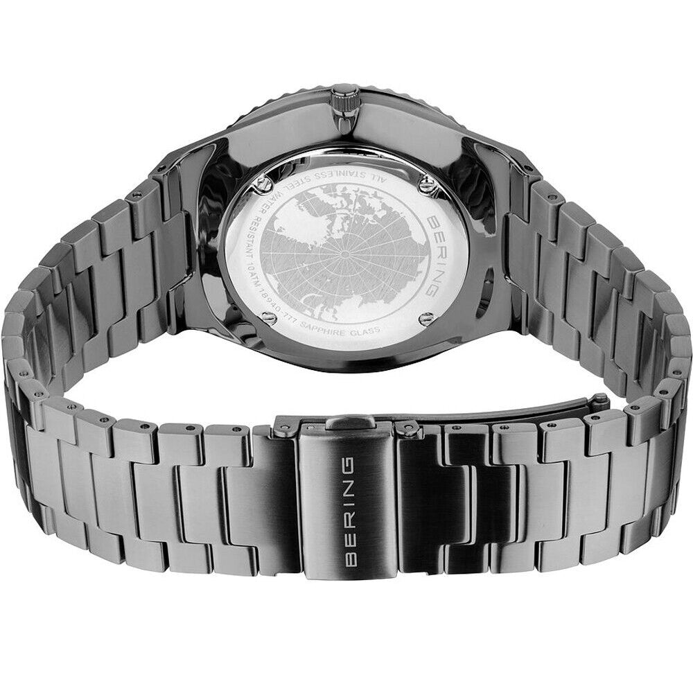 Bering Time Arctic Sailing Grey Stainless Steel Case & Dial Men Watch. 18940-777