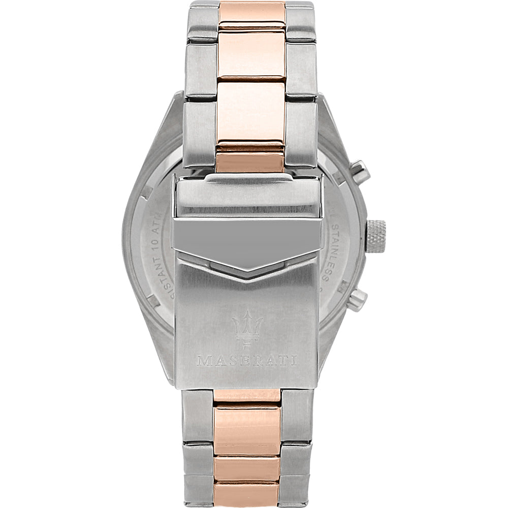 Maserati Competizione Silver Stainless Steel, Black Dial Mens Watch. R8853100020