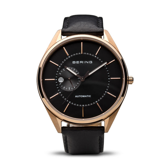 Bering Time Automatic Rose Gold Steel with Calfskin Strap Men's Watch. 16243-462