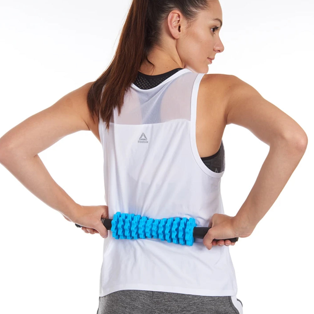 EDX - Customizable 12 Roller Massage Stick. Blue