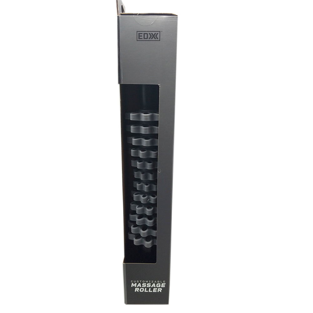 EDX - Customizable 12 Roller Massage Stick. Gray