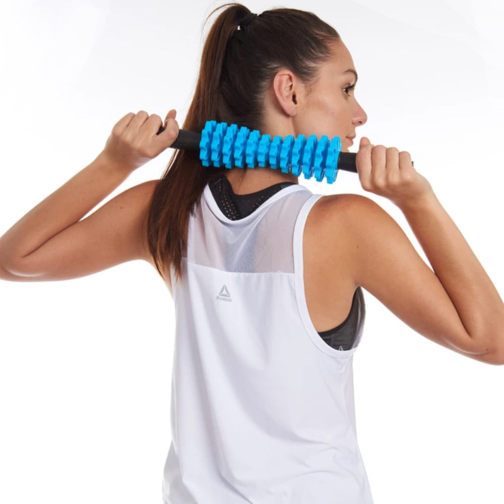 EDX - Customizable 12 Roller Massage Stick. Blue