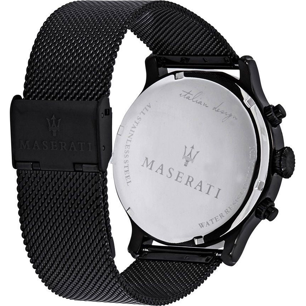 Maserati Epoca Black Steel Case with Milanese Strap Men's Watch. R8873618006